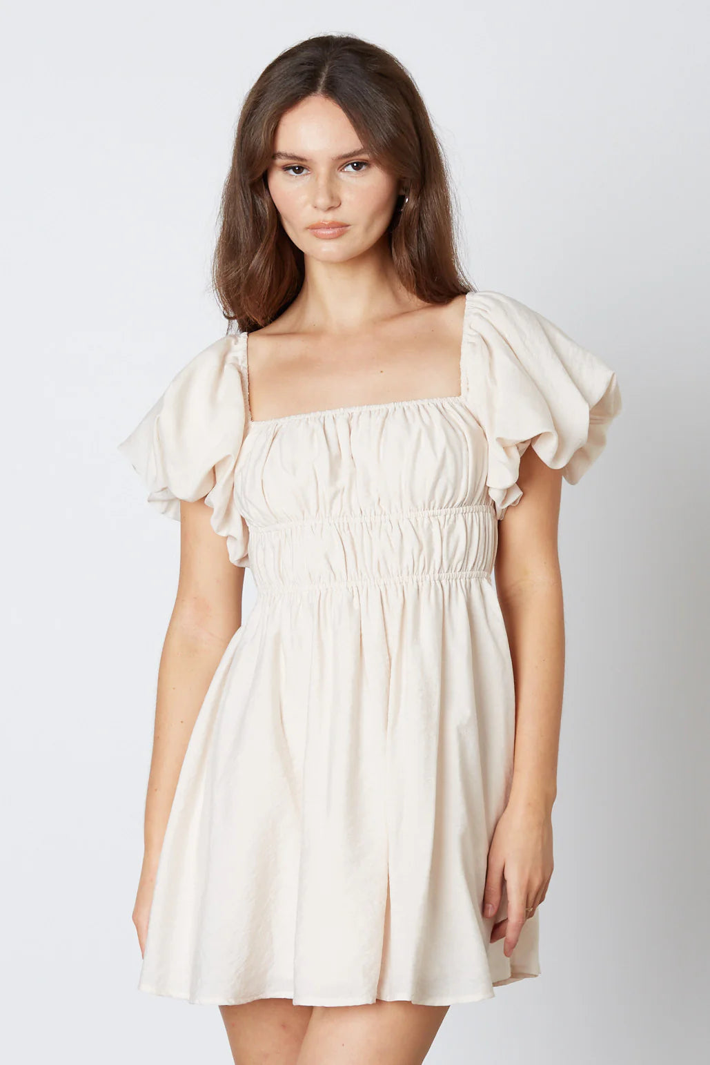 Puff Sleeve Mini Dress