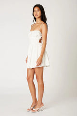 Open Back Cotton Mini Dress