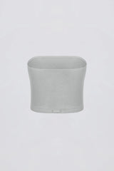 Brushed Jersey Bandeau Top in Fog Grey