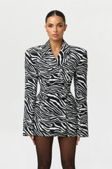 Suiting Zebra Jacquard Blazer