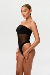 Mesh Tube Contrast Swimsuit