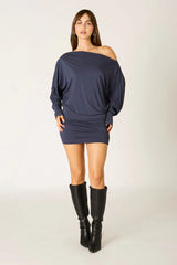 Off-Shoulder Jersey Mini Dress