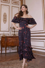 Charlene Jacquard Satin Maxi Dress