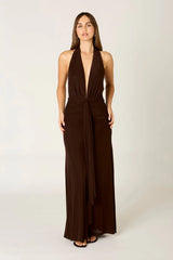 Jersey Halter Maxi Dress