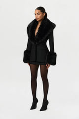 Faux Fur Suited Blazer