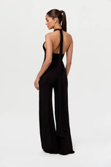 Smooth Halter Wide-Leg Jumpsuit