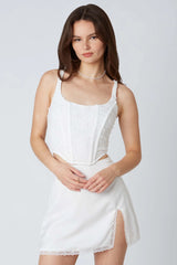 Embroidered Tulle Corset