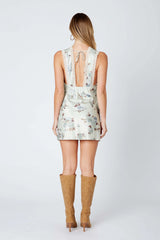 Floral Satin Mini Dress