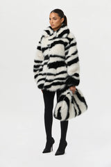 Faux Fur Animal Print Purse