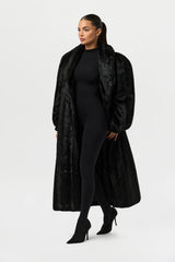 Faux Mink Long Coat