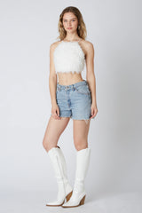 Feather Halter Top