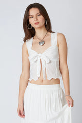 Eyelet Tie Top