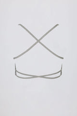 Super Sculpt Seamless Backless Sports Bra in Grey Marl