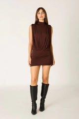 High-Neck Mini Dress