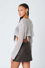 Faux Leather Cargo Mini Skirt