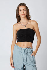 Slinky Ruched Tube Top