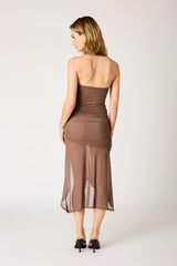 Strapless Ruched Asymmetrical Dress