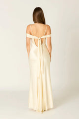 Satin Off The Shoulder Gown