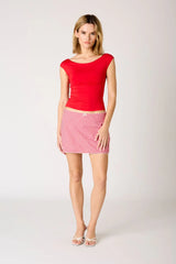 Boatneck Knit Top