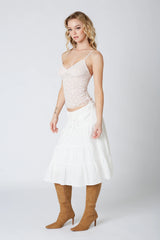 Tiered Midi Skirt