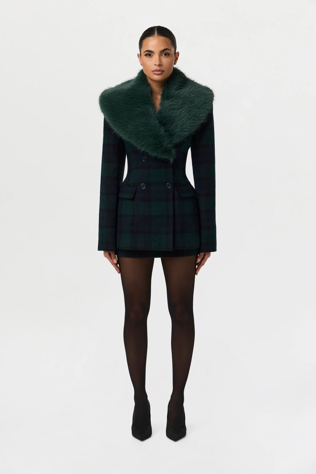 Suiting Plaid Mini Skirt