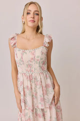 Luxe Chiffon Floral Print Dress | Made To Order