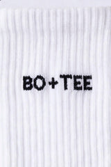 Ribbed Half-Crew 3-Pack Socks in White Pink