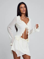 Vyorix MAE MINI SKIRT IVORY