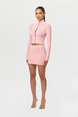 Knit High Waist Mini Skirt