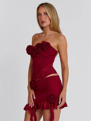 Vyorix EVELANE MINI SKIRT RED