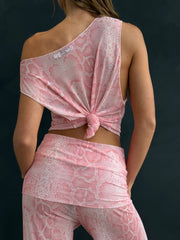 THE ADDISON PANT IN PINK SNAKE