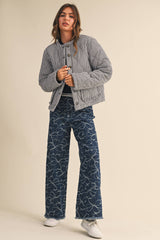 PLAID PADDED JACKET