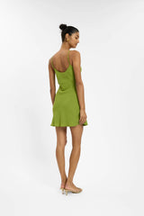Georgette Mini Dress | Beaded Emerald