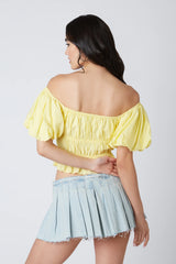 Smocked Puff Sleeve Top