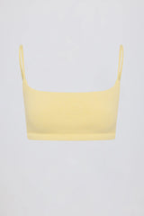 Square-Neck Bralette in Lemon
