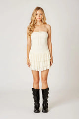 Tiered Lace Mini Dress