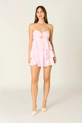 Strapless Tiered Mini Dress