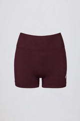 Super Sculpt Seamless Mini Shorts in Burgundy
