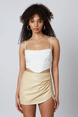 Vegan Leather Mini Skort