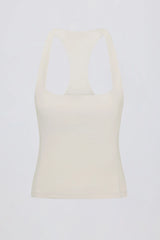 Soft Active Racerback Tank Top in Cream