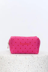 Cosmetic Bag | Fuchsia Polka