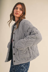 PLAID PADDED JACKET