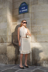 Frill Midi Skirt | Ivory
