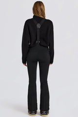 Waterproof High-Rise Salopettes with Suspenders in Black