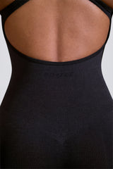 Racer Back Define Luxe Unitard in Black