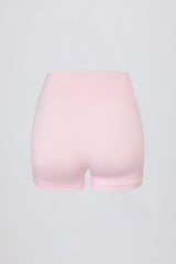 Super Sculpt Seamless Mini Shorts in Powder Pink