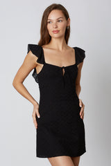 Eyelet Mini Dress
