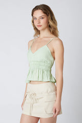 Peplum Low Back Top
