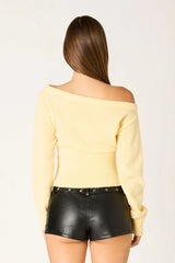 Off-Shoulder Sweater Top