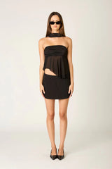 Asymmetrical Strapless Top
